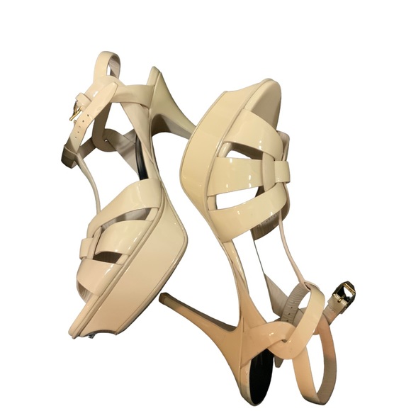 YSL Tribute Lower Heels in Nude Patent sz 38 NWT - Picture 4 of 12